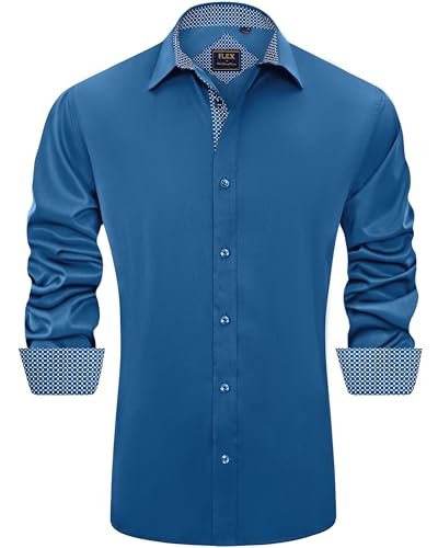 Men's Long Sleeve Stretch Dress Shirt Z398