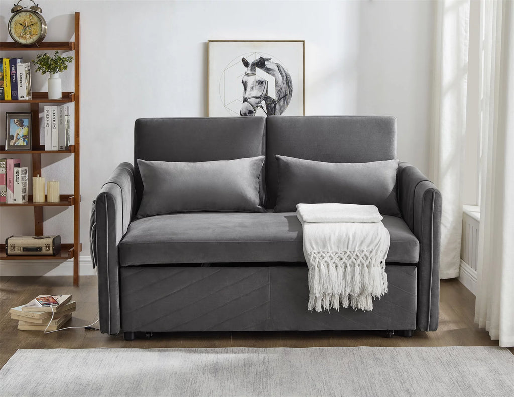Gray Upholstered Sleeper Sofa O176938
