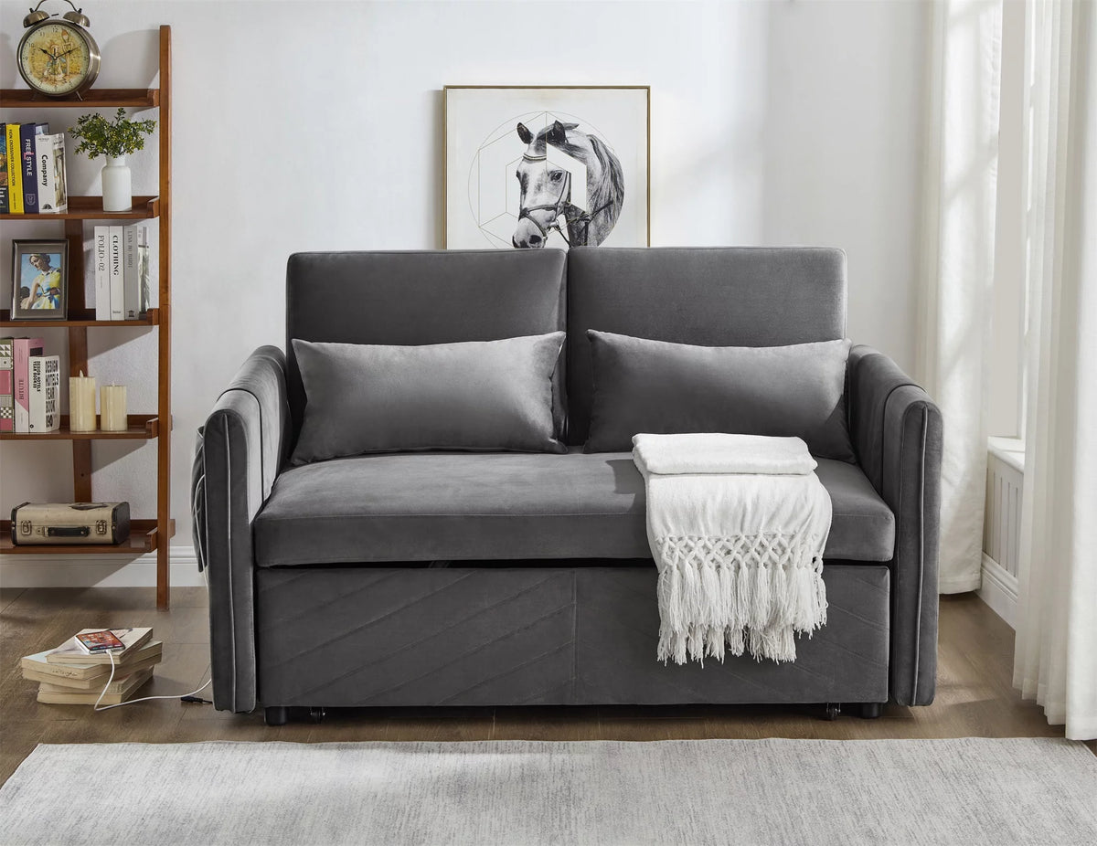 Gray Upholstered Sleeper Sofa O176938