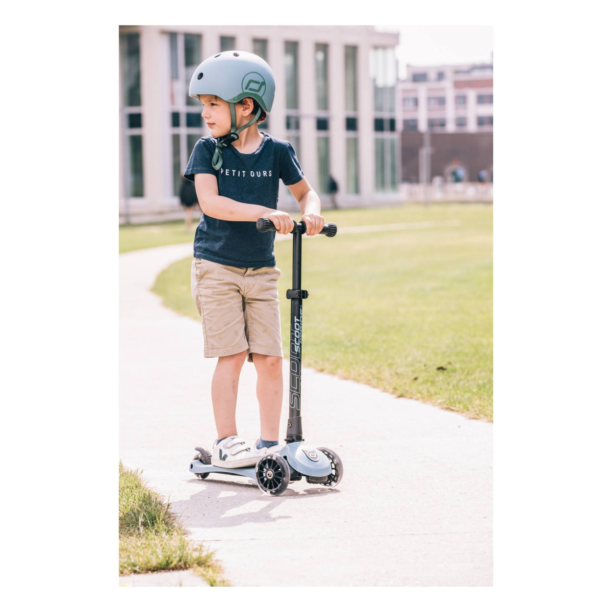 Steel Blue LED Kick Scooter J30677