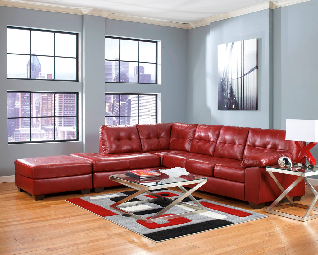 Red Left Arm Facing Sectional S543