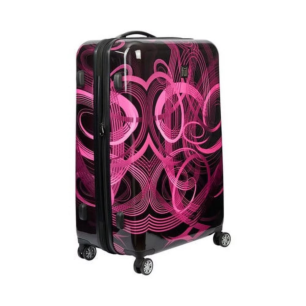 20 Inch Expandable Spinner Rolling Luggage Suitcase, ABS Hard Case, Pink T5214