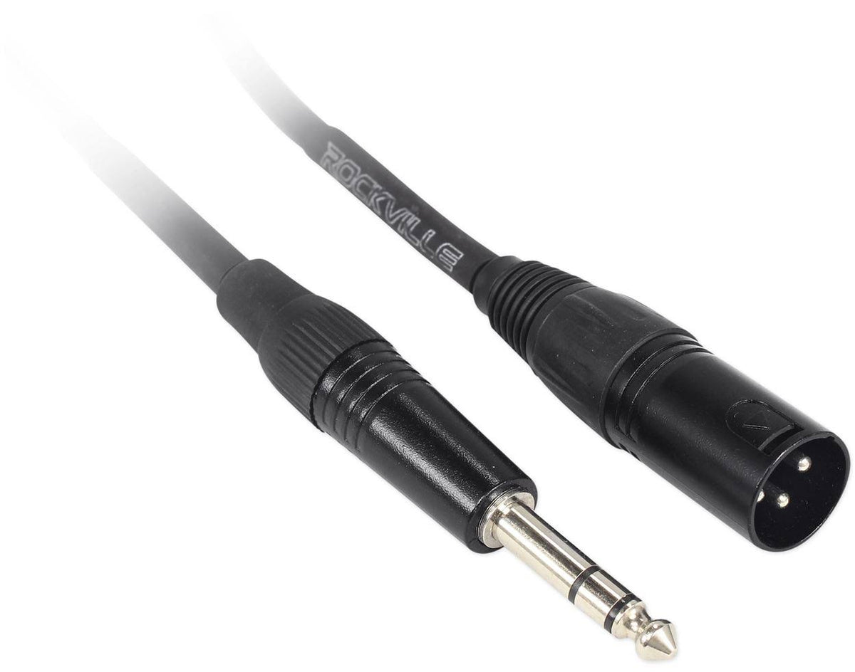 Black 20' Male XLR to 1/4" TRS Balanced Cables L74841