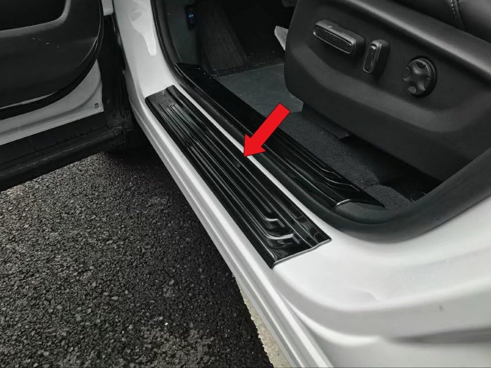 Black Stainless Door Sill Scuff Plate Trim Pack of 2 N39828
