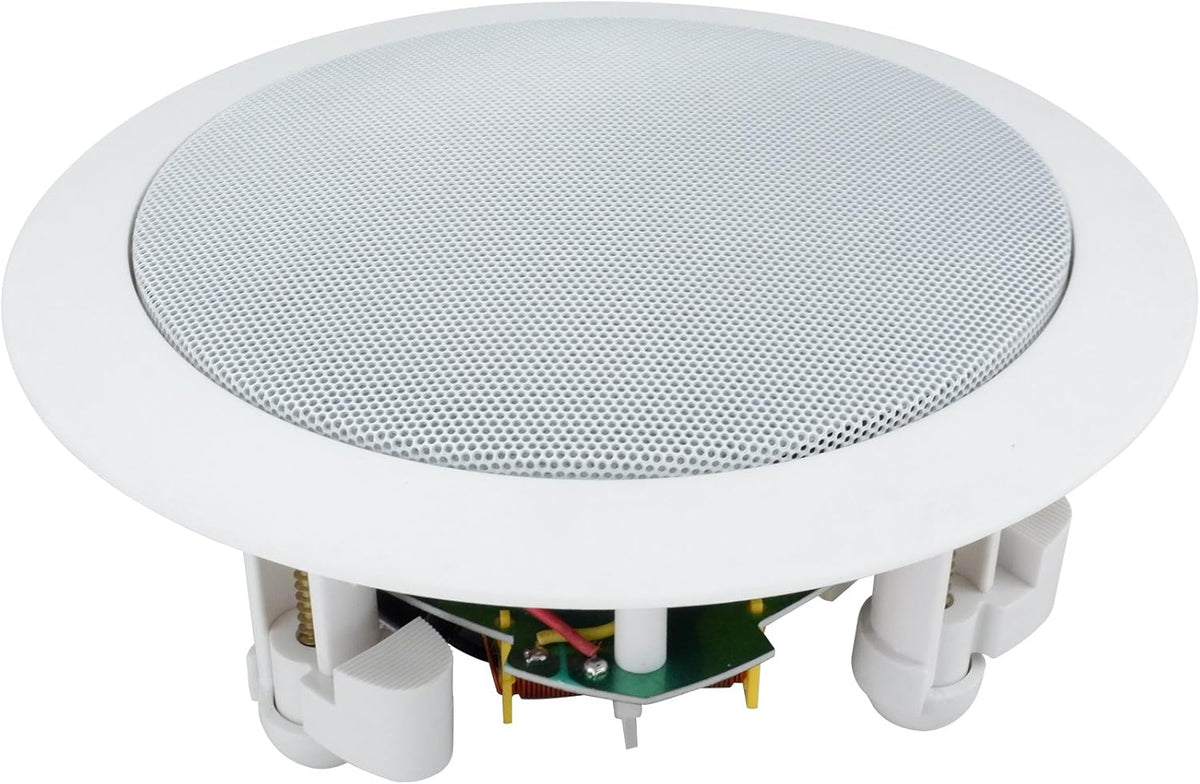 Dual 6-Inch in-Wall/in-Ceiling 2-Way Stereo Sound Speaker with 1" Silk Dome Tweeter and Crossover Network, Pack of 2 S254816