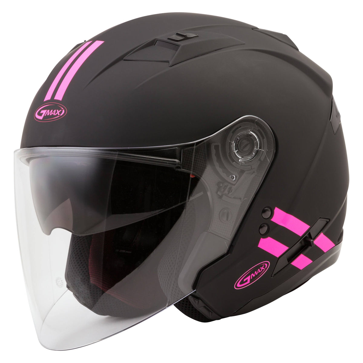 Matte Black/Pink Open-Face Helmet X759168