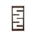 Solid Wood Geometric Bookcase T590
