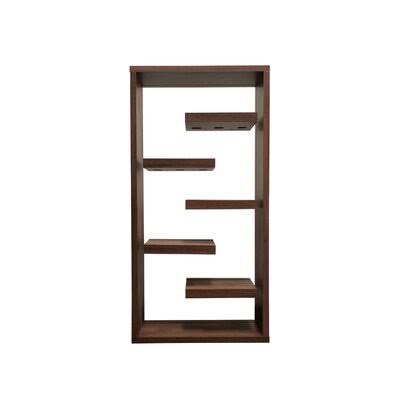 Solid Wood Geometric Bookcase T590