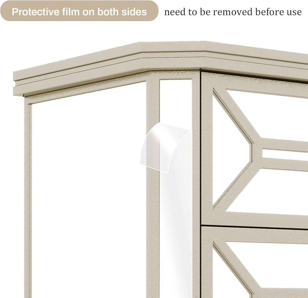 Mirrored 2-Drawer Nightstand End Table with Golden Lines, Silver Q107538
