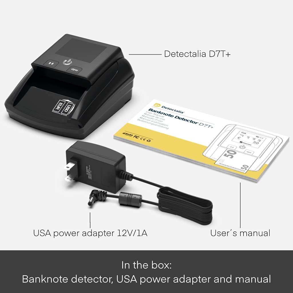7-Point Automatic Counterfeit Bill Detector with TFT Color Display M226796