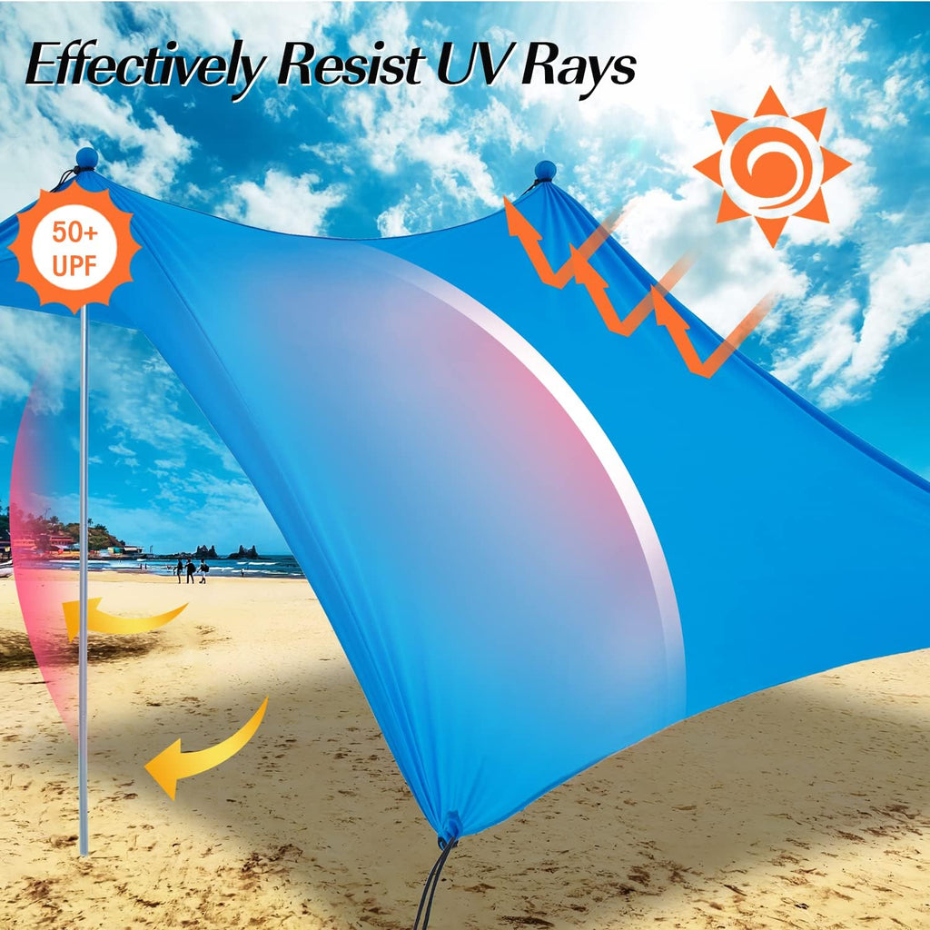 6 x 6 FT UPF50+ Pop Up Beach Tent with Carry Bag J74664