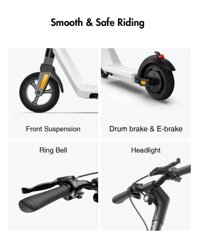 15.5 Miles Range 15 MPH 500W Peak Motor 8" Flat-Free Tires Foldable Electric Scooter E5720