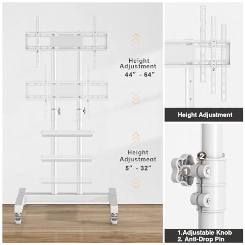 Rolling TV Stand with Metal Laptop Shelf O634030