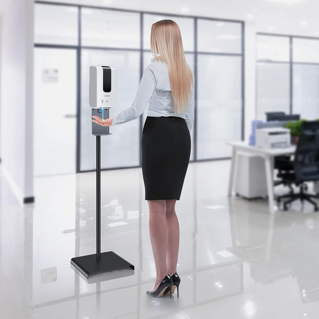 Automatic Hand Sanitizer Dispenser with Stand and Drip Catcher, Infrared Sensor Touchless, Refillable 1200ml Bottle L98351