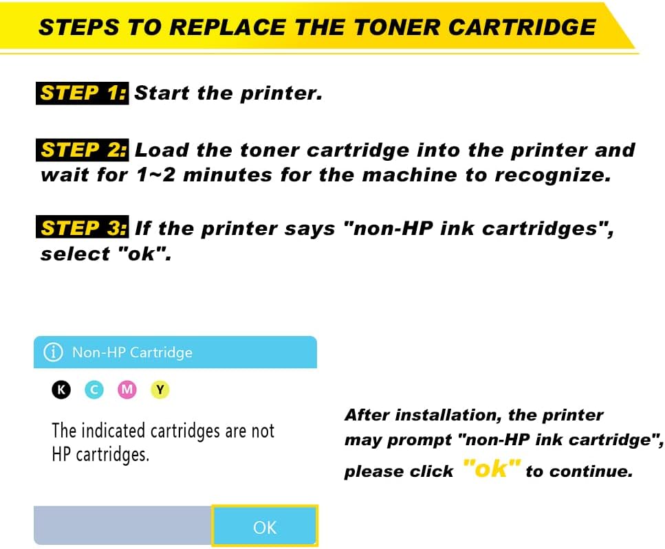 4 Pack 414X Toner Cartridge for HP Color LaserJet Pro M454 M479 Printer D7006