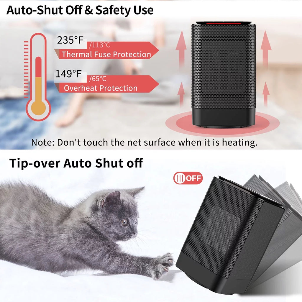 950W/600W Portable Electric Heater D6702