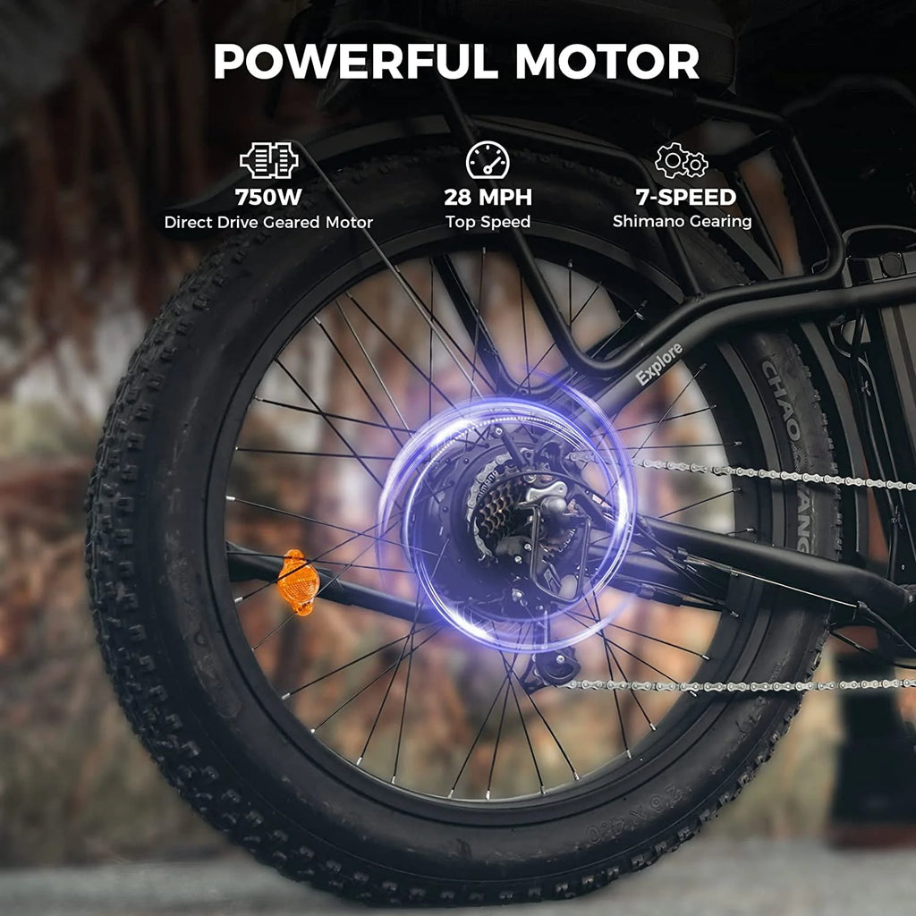 750W 48V 20AH Removable Battery 26 Fat Tire Step-Thru Electric Bike V19899