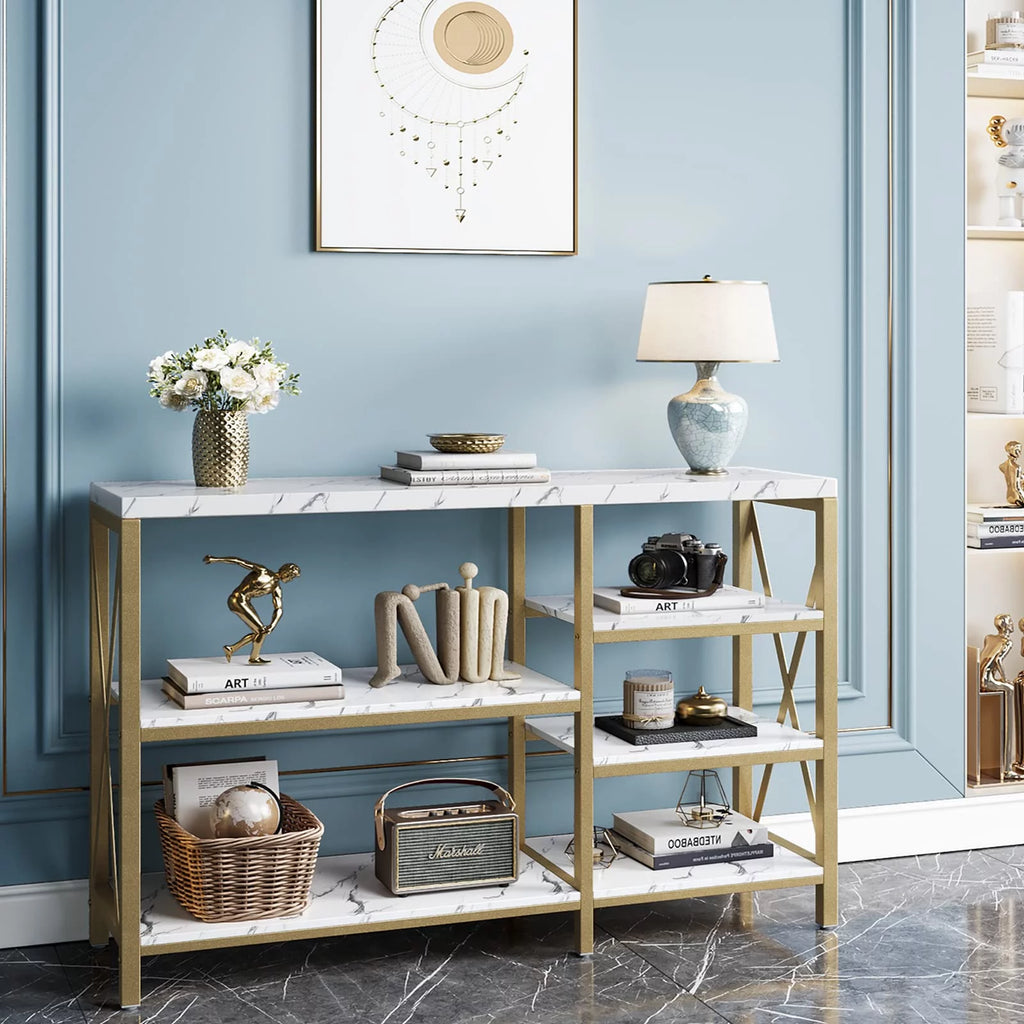 Modern Console Table with Storage Shelves Q275