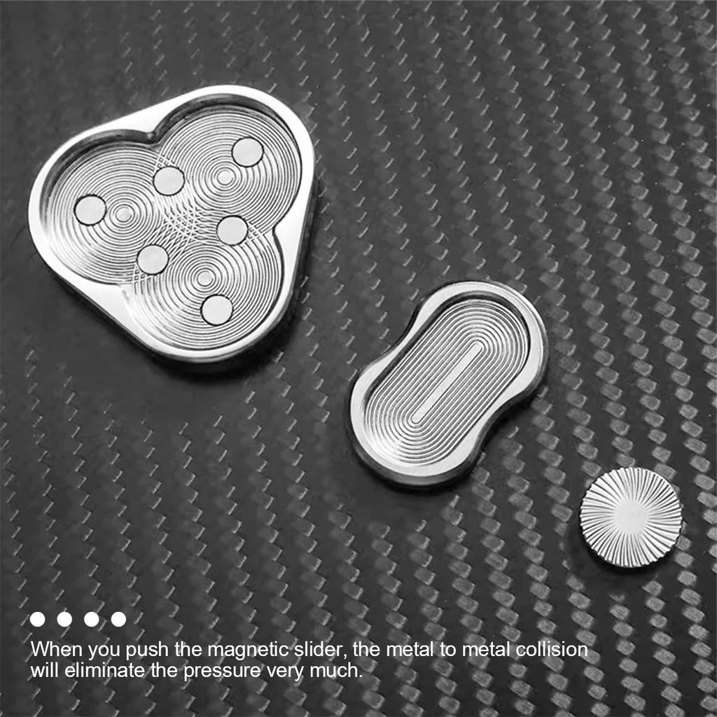 Rotary Push Toy Finger Spinner Stainless Steel Triangle Sensory Hand Toy F93253