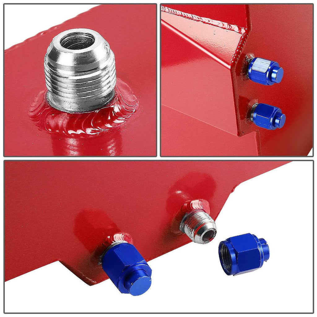 Red Aluminum Fuel Cell Gas Tank with Level Sender and Black Cap J54623