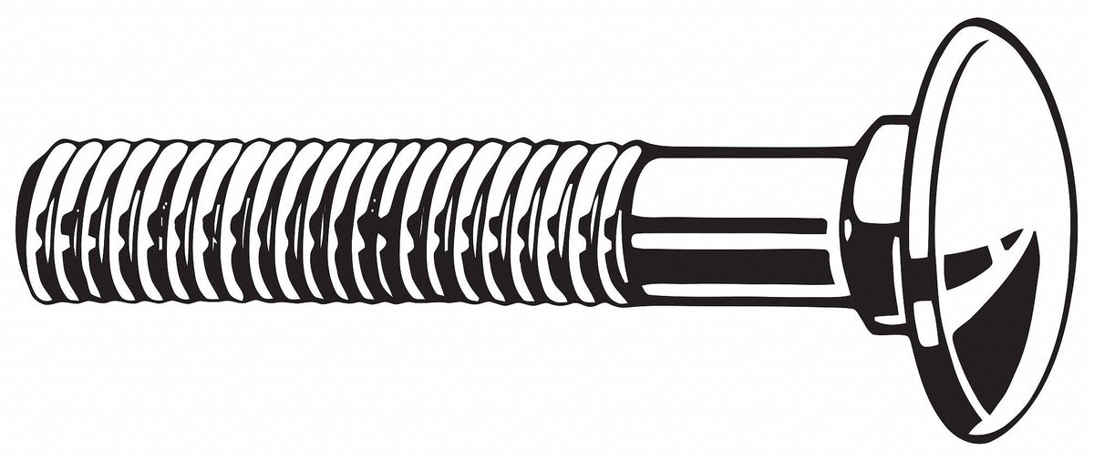 Carriage Bolt, 3/8-16, 1-1/2 In., pk100 B1973