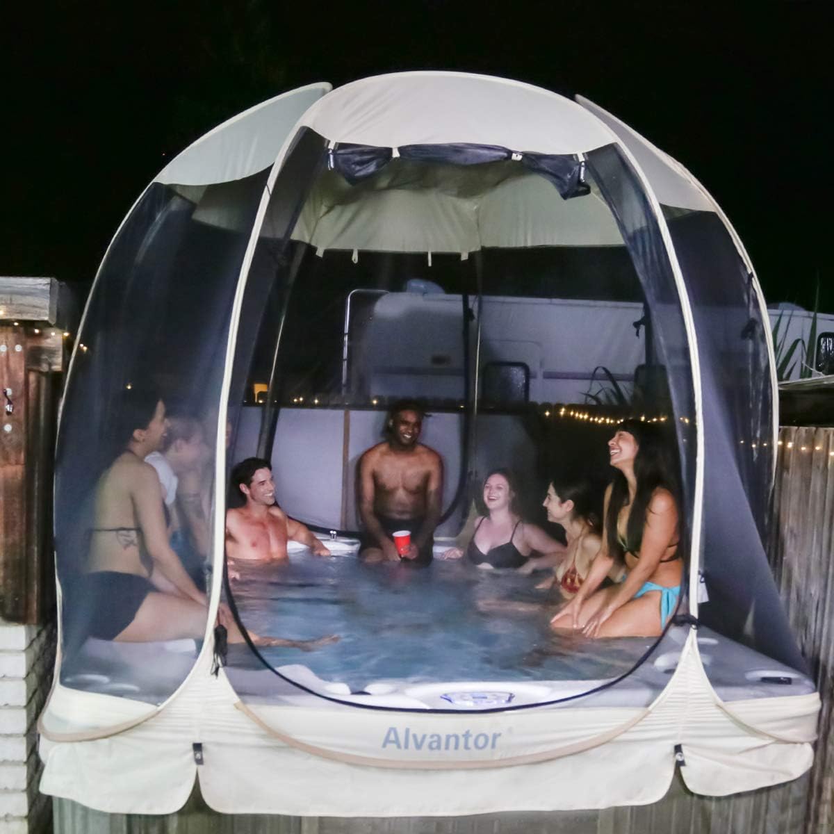 Beige 6'x6' Pop Up Screen House Tent R737