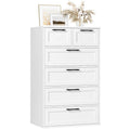 White 6 Drawer Dresser H7123