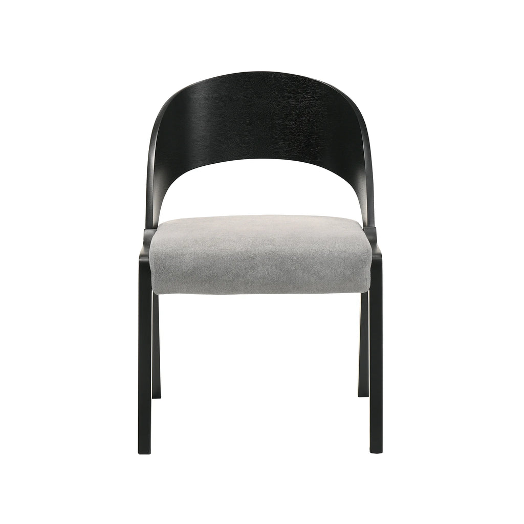 Fabric & Wood Accent Chairs, Set of 2 J406
