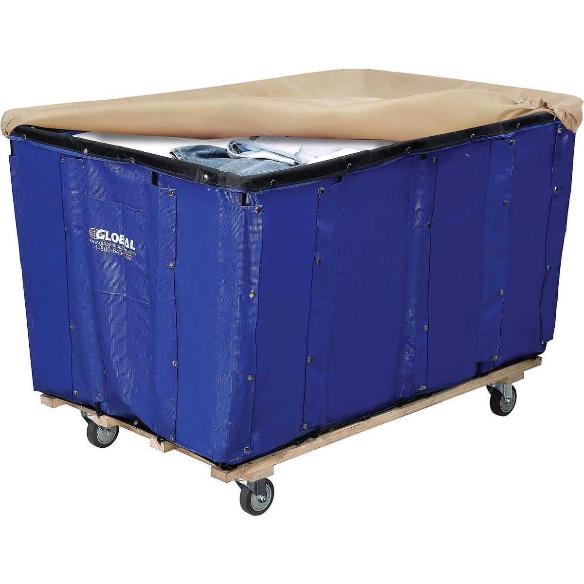 Vinyl Basket Bulk Truck, 24 Bushel, Blue W14128