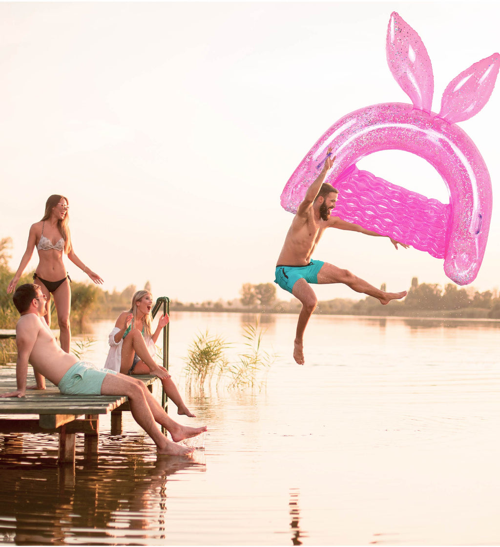 Pink Bunny Pool Floats Set Of 3 Pack H54432