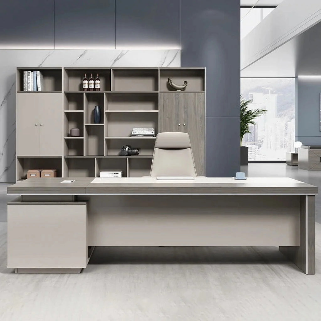 L Shape Computer Desk Table Melamine Y648017