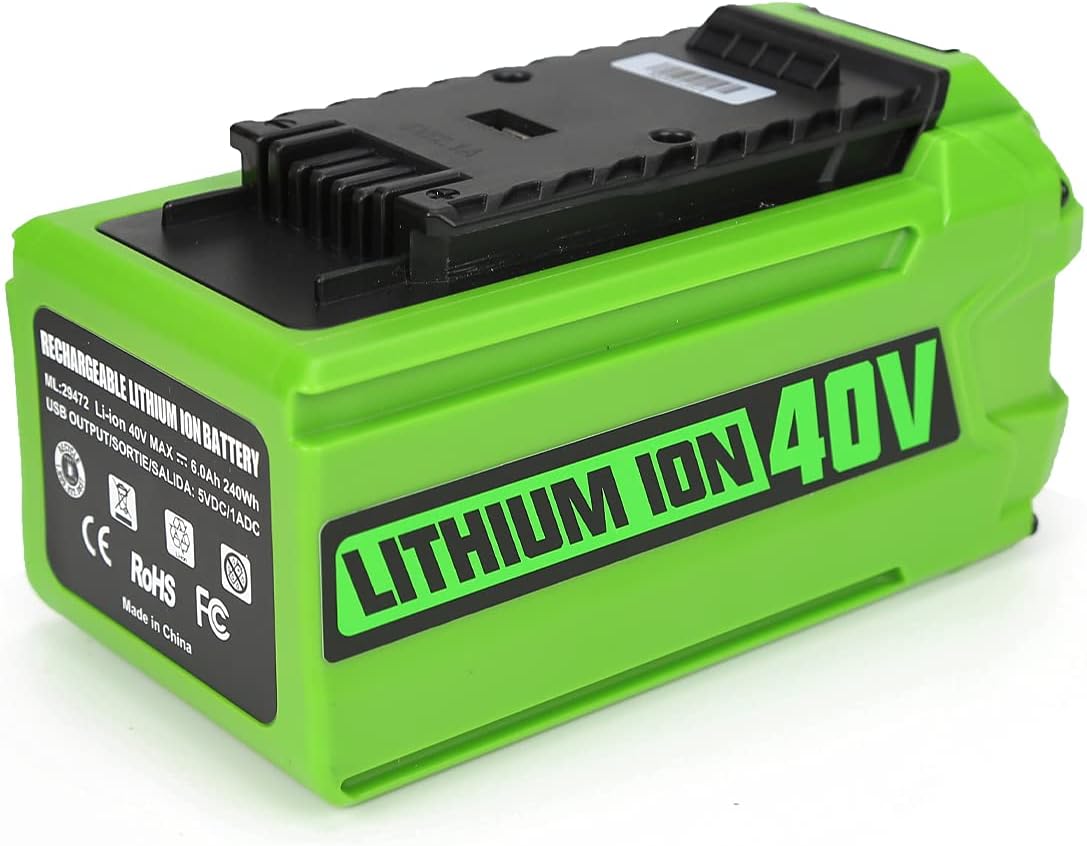 40V 6.0Ah Replacement Lithium Battery Pack of 2 D7358