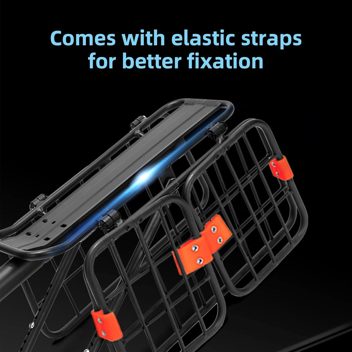 Bike Rear Rack with Basket, 165 LB Load, Aluminum Alloy, Quick Release, Pack of 2 G1879