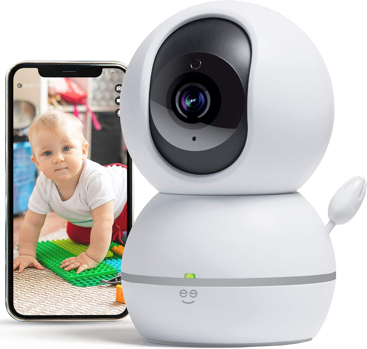 1080p Wireless WiFi Pet and Baby Monitor Camera (Pastel Blue) Q3662