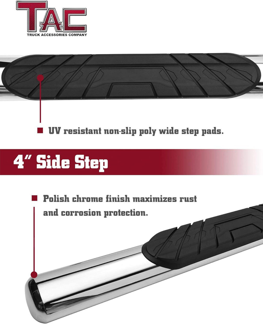 Stainless Steel Side Steps Running Boards D19822