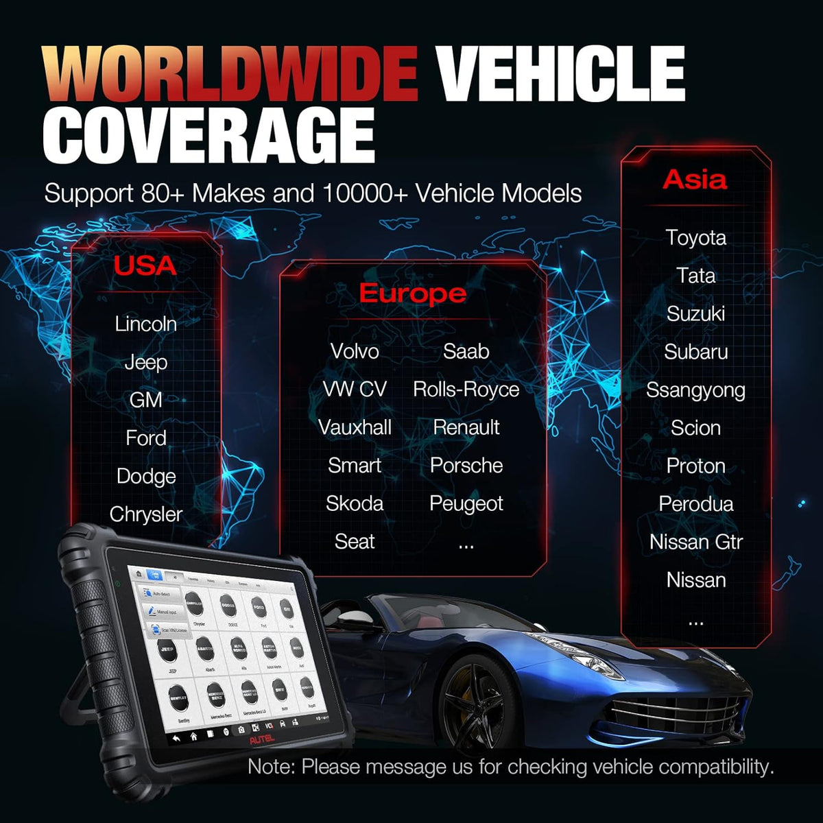 Autel Diagnostic Tool with 33+ Services, ECU Coding, Full Systems Diagnostic, Bidirectional Control L944253