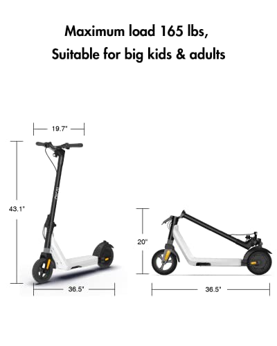 15.5 Miles Range 15 MPH 500W Peak Motor 8" Flat-Free Tires Foldable Electric Scooter E5720