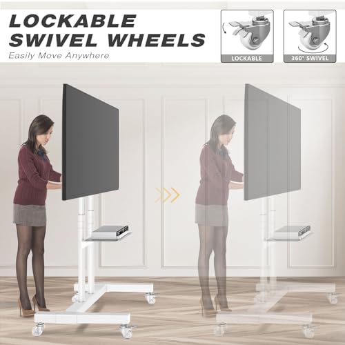 Rolling TV Stand with Metal Laptop Shelf O634030