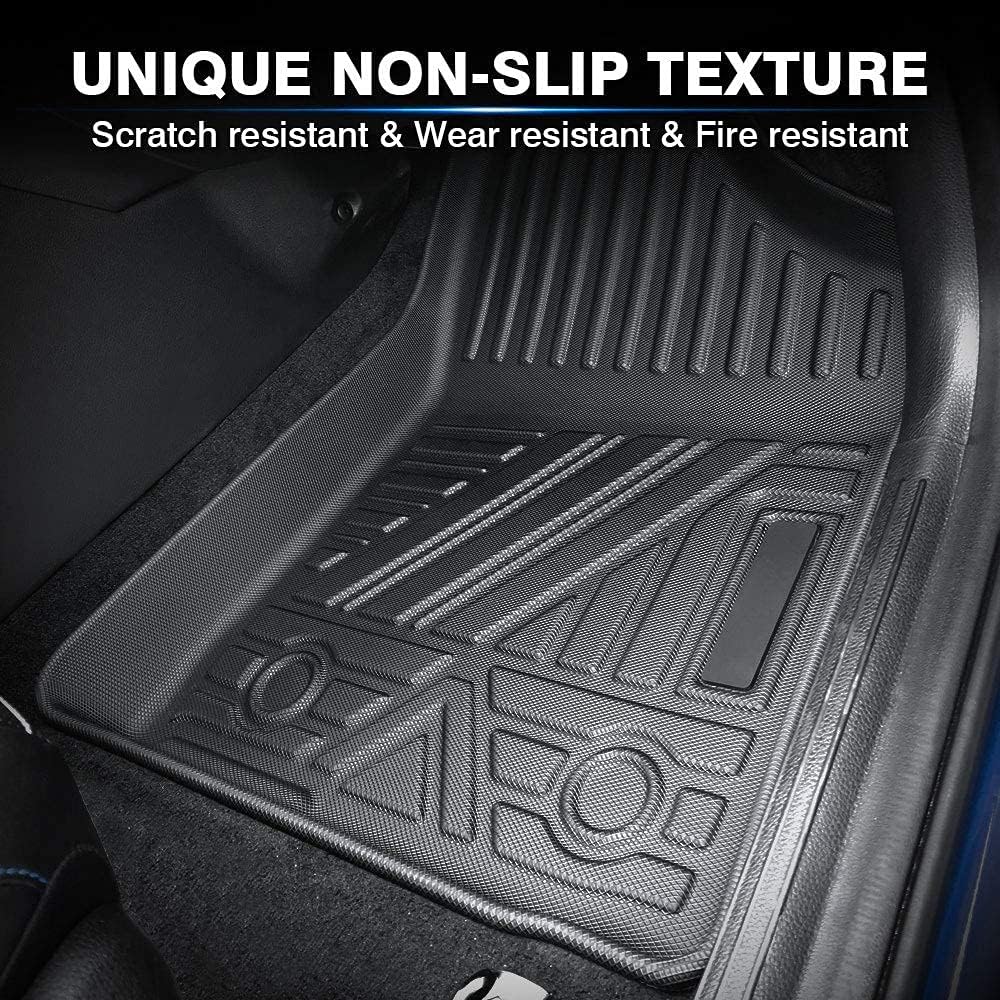 Custom Fit All Weather Rubber Floor Mats 2 Row Set Black G753095