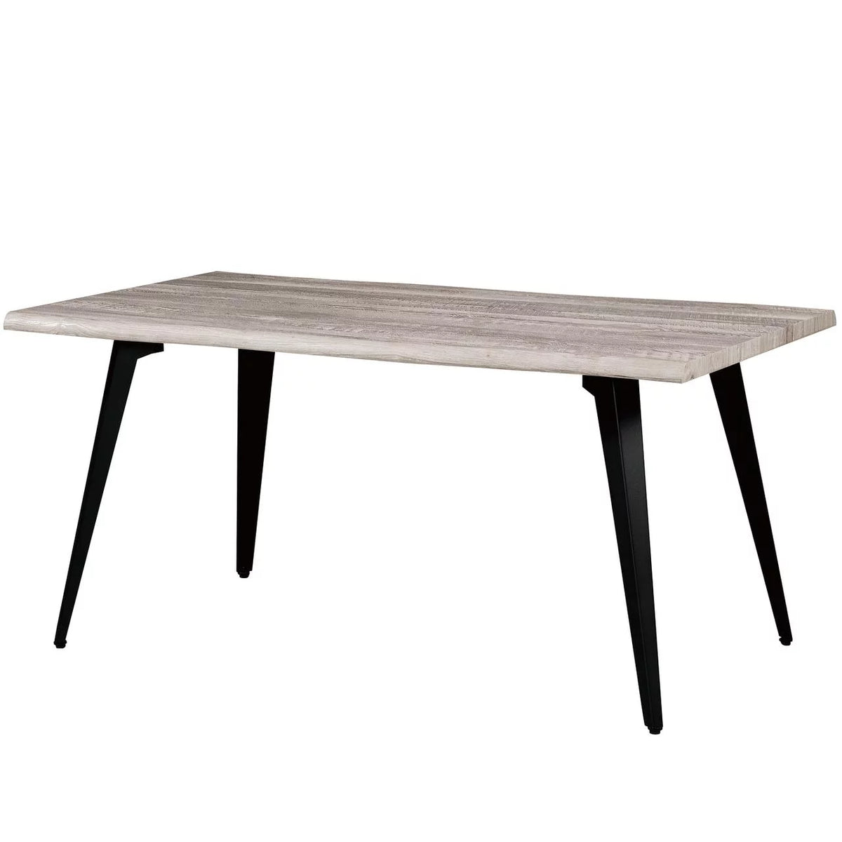 Modern Rectangular Wood Dining Table with Metal Legs Y27955