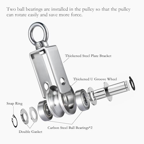 Stainless Steel Cable Pulley Wheel 2 Pack A419301