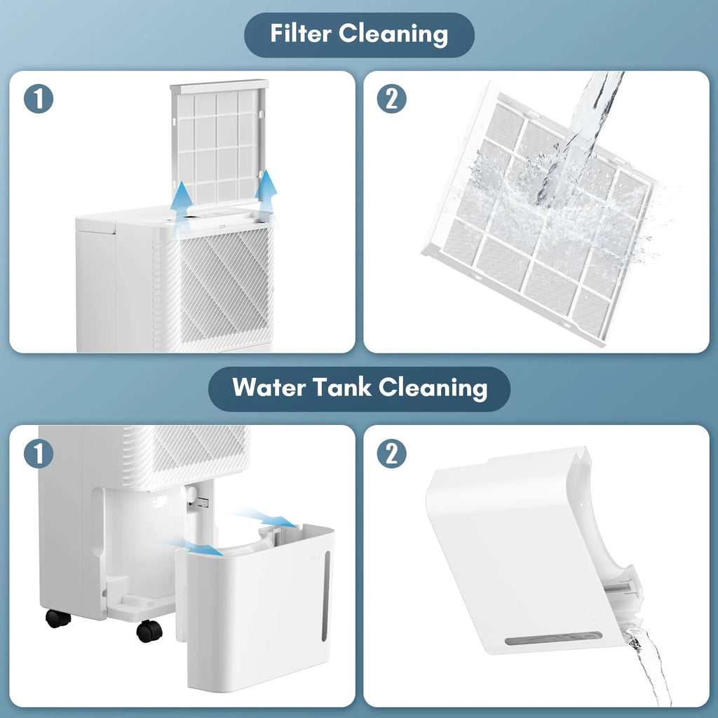 30 Pint Portable Dehumidifier with Drain Hose O779