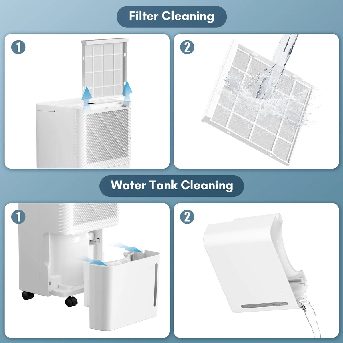 30 Pint Portable Dehumidifier with Drain Hose O779