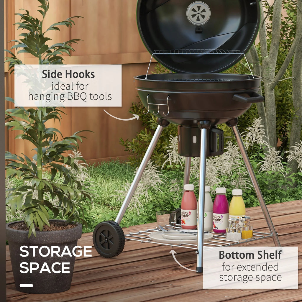 21 Kettle Charcoal BBQ Grill with Wheels R683