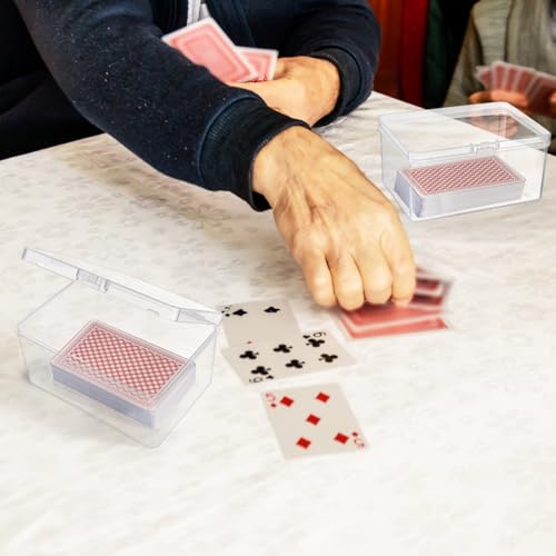 20 Pcs Clear Plastic Playing Card Cases A3593