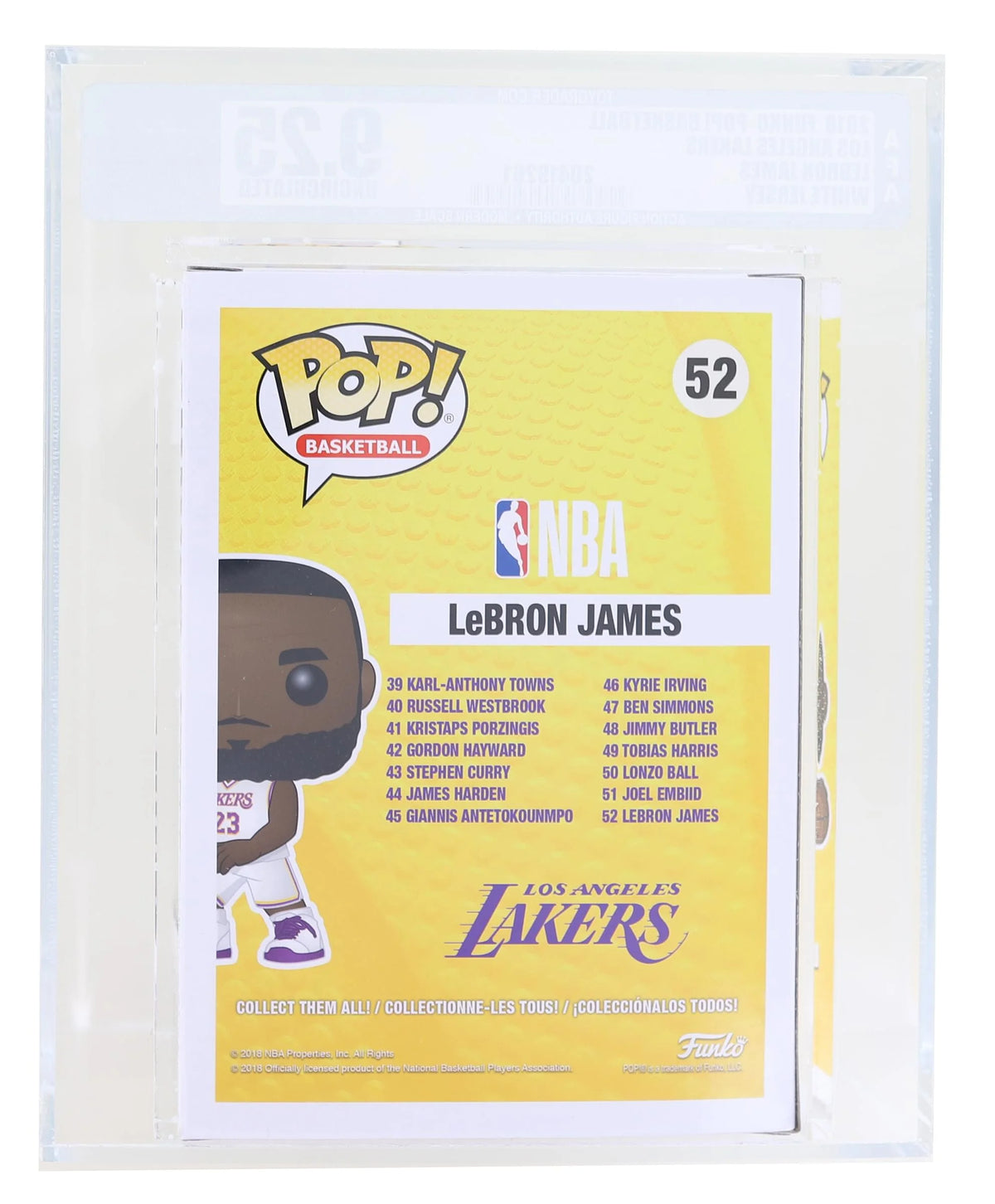 LA Lakers NBA Funko POP Vinyl Figure Lebron James White Jersey Y1255