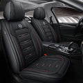 Black Leather Car Seat Covers 5 Seats Full Set B20380