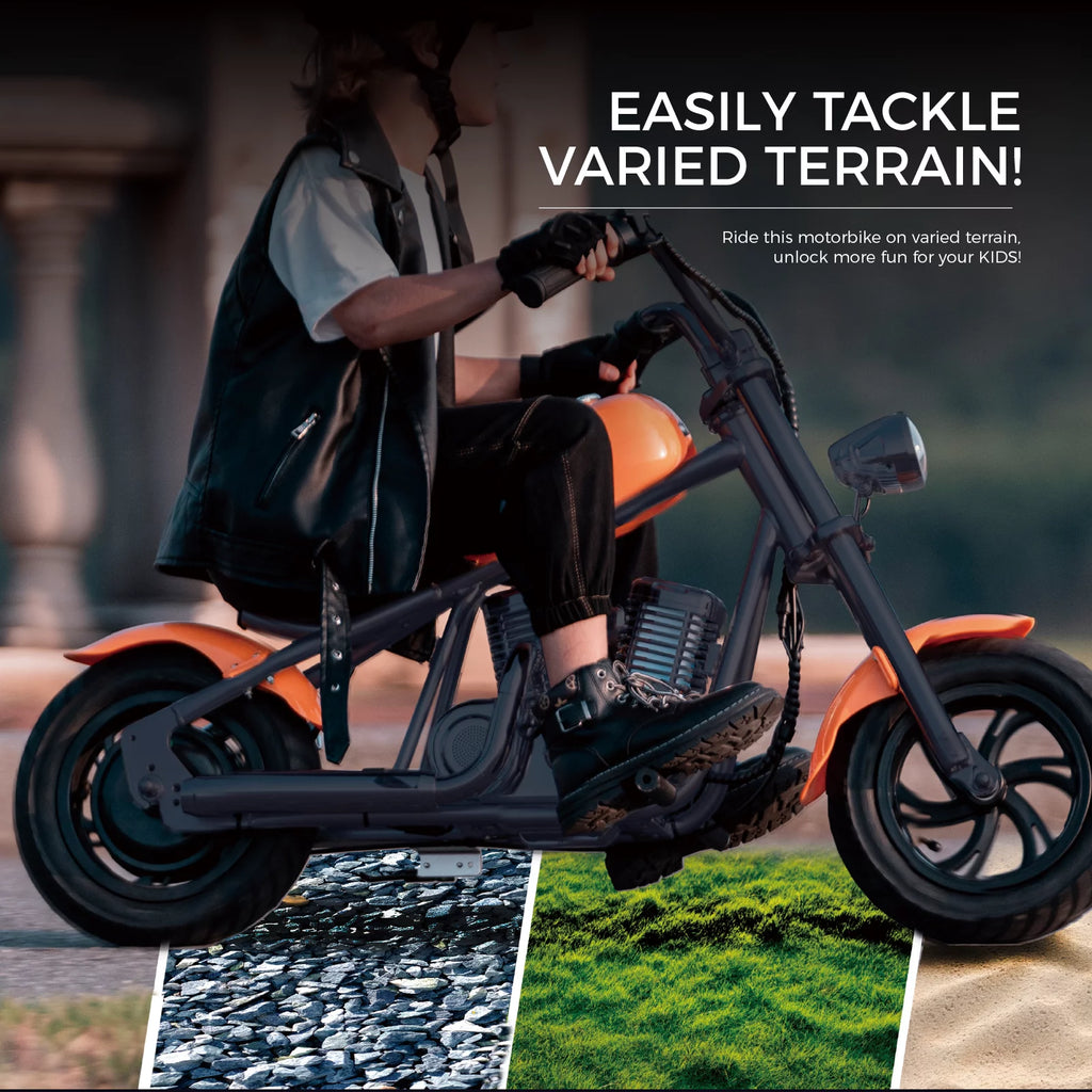 Dark Orange Kid's Motorbike R7384