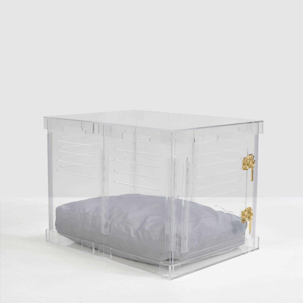 Clear Dog Crate to Gate M497