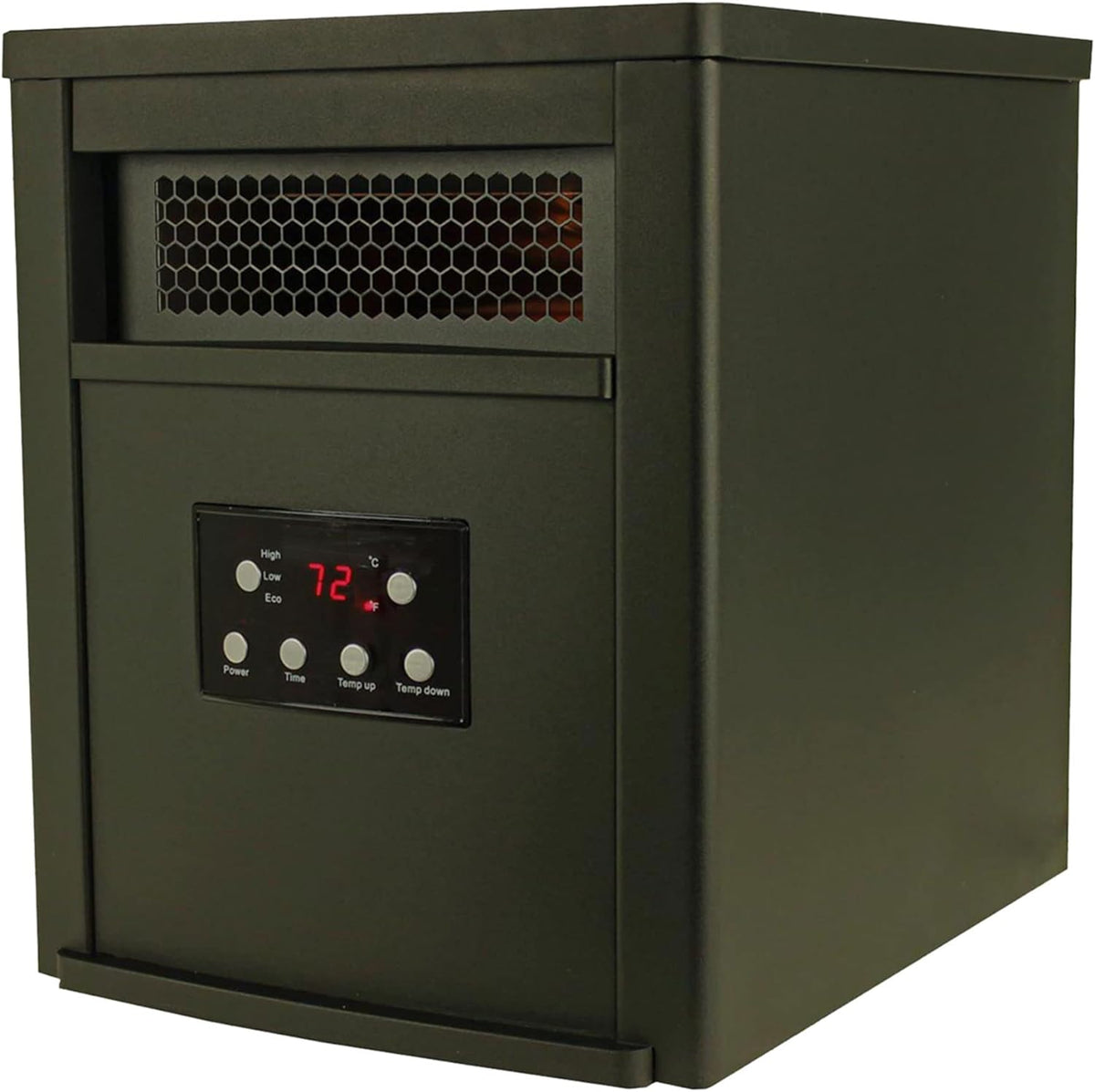 1500W Portable Electric Infrared Quartz Space Heater with Remote Control, Black (2 Pack) W849323